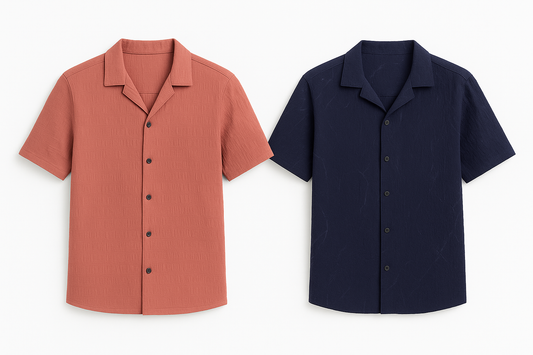 Combo Premium Textured Cuban Shirt