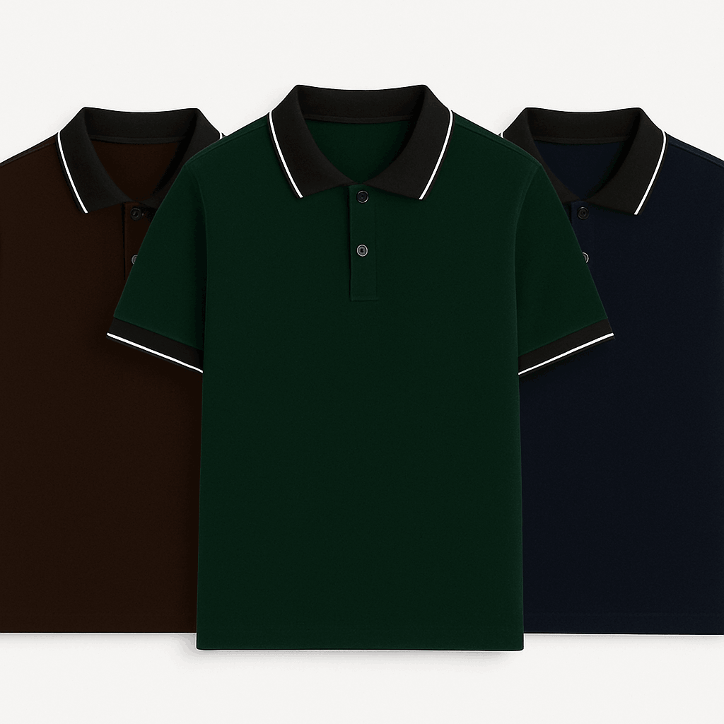 Triple the Style – 3 Polo Shirts in One Combo