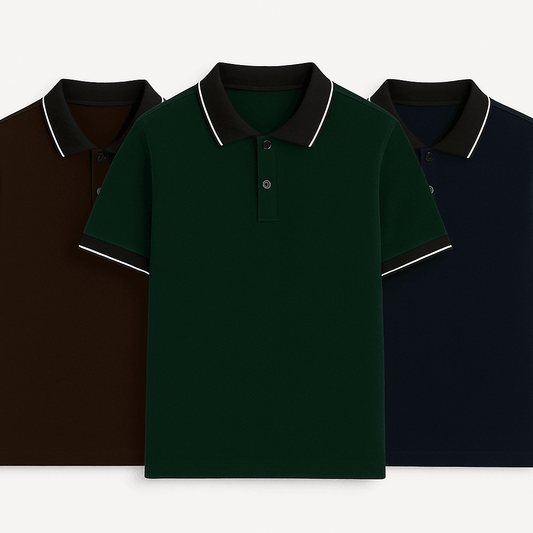 Triple the Style – 3 Polo Shirts in One Combo