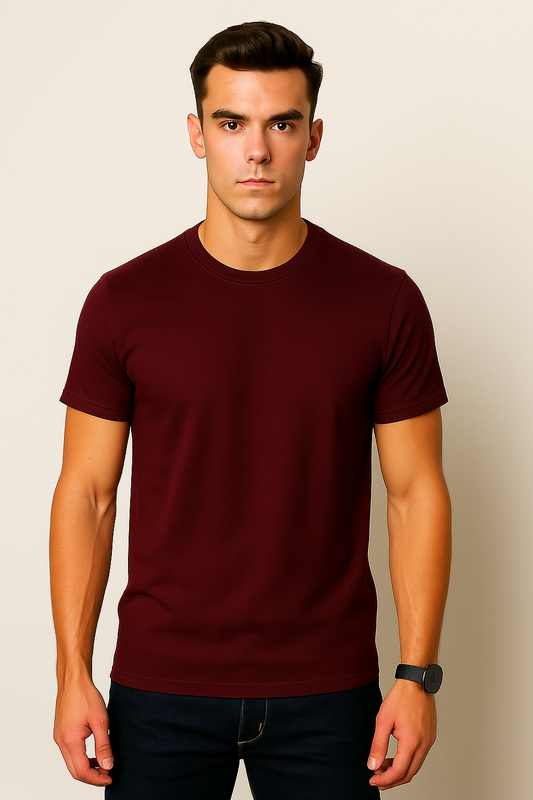 Classic Maroon T-Shirt for Everyday Comfort
