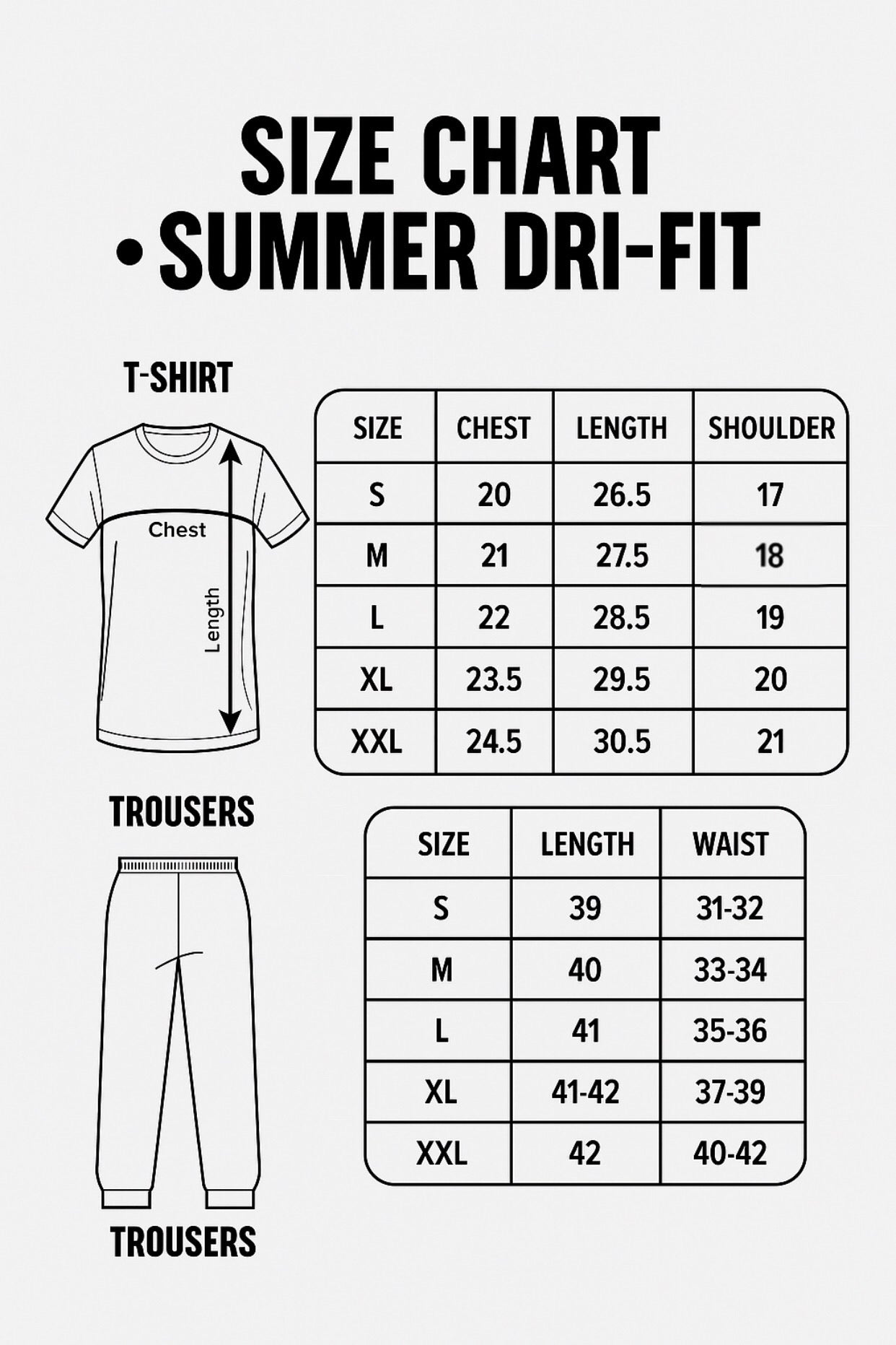 Dry-Fit Black & White Tracksuit